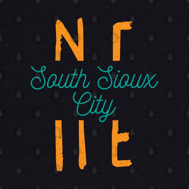 South Sioux City Nebraska Typography by Commykaze